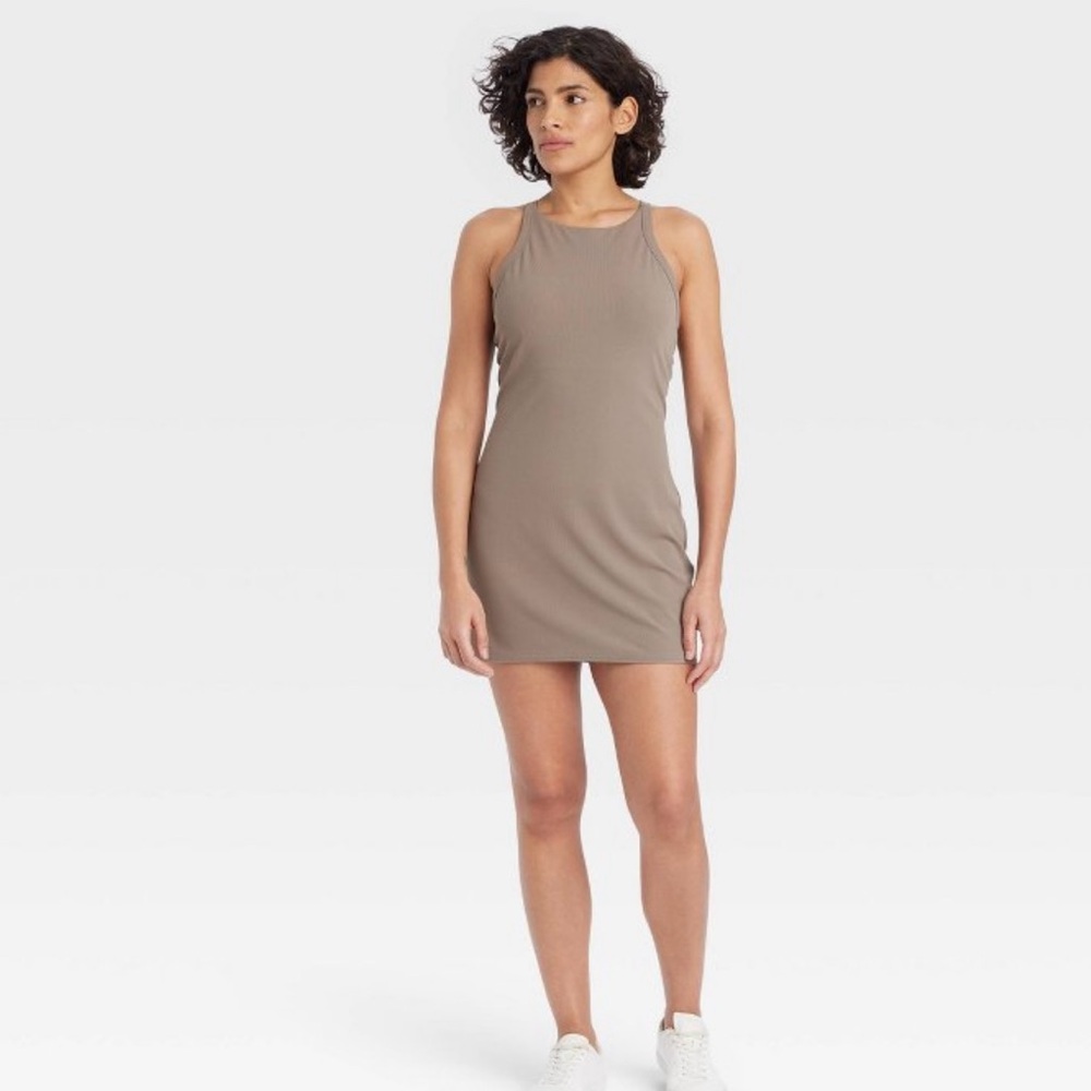 Activewear dress with built in shorts